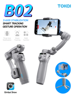 Nouveau stabilisateur de cardan professionnel 3 axes B02 multifonctionnel avec suivi IA et commande gestuelle pour support de téléphone