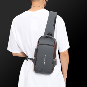 Oferta Especial: Riñonera de Hombre Estilo Motociclista con Cierre de Combinación Antirrobo, Multifuncional, para Pecho y Cintura, para Ocio - Product Image 3