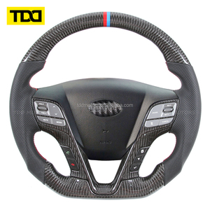 Volante de Fibra de Carbono Real TDD Compatible con Hyundai Palisade, SantaFe, Tucson, Encino, I30, I10, Veloster, Mistra - Product Image 1