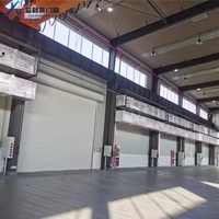 Porte à enroulement verticale et horizontale intelligente pour entrepôt, utilisation extérieure, construction en alliage d'aluminium, fonctionnement électrique/manuel