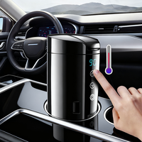 Bouilloire électrique intelligente à affichage numérique 400 ml 12 V 24 V pour voiture, tasse chauffante isolée pour véhicule