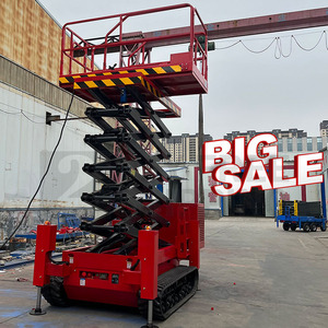 10m 12M 14m công nghiệp tự hành điện DC pin di động thủy lực địa hình gồ ghề làm việc trên không nền tảng nâng cắt kéo - Product Image 5