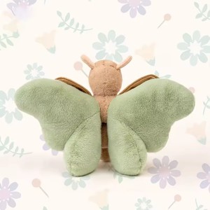 Hot Sale Custom Green Wings Schmetterlings form PP Baumwoll kissen Weiches Stofftier Spielzeug kissen für Kinderzimmer Dekor Nette Geschenk idee - Product Image 2