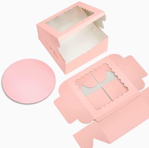 Scatole per <span class=keywords><strong>Torte</strong></span> Personalizzate con Finestra in Carta Bianca per Pasticcerie Domestiche e Professionali, <span class=keywords><strong>Design</strong></span> Personalizzati 10X10X5 - Product Image 3