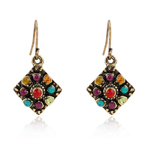 LX6008 Pendientes de gota vintage Pendientes geométricos de moda Pendientes simples Joyería al por mayor - Product Image 1