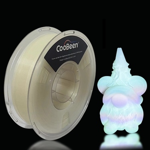 COOBEEN-Filament 3D en soie arc-en-ciel brillant PLA 1.75mm/1kg enroulement soigné pour imprimante 3D FDM - Product Image 1