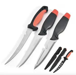 Cuchillo de buceo de acero 5Cr, con envoltura, para acampada, carne, cocina, deshuesado, para pesca al aire libre