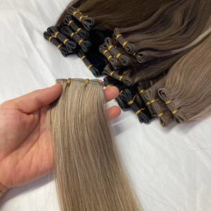 准备发货 天才级纬纱人发接发 超薄无缝纬纱 现货 高光混合染色 渐变色 - Product Image 4