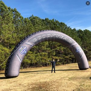 Arc de ligne d'arrivée de début gonflable géant d'arche gonflable de sport de 8m pour la course sportive est livré avec ventilateur - Product Image 2