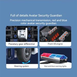 Youpin ONEBOT Building Blocks Police Cars,assembled Toys Educational Puzzle Children's Static Simulation Model - Product Image 3