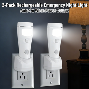Multi-Function Motion Sensor Night <b>Light</b>, LED Emergency <b>Lights</b> for Home Power Failure, Rechargeable <b>Plug</b> in Flashlights - Product Image 2