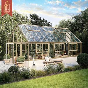 Petites vérandas en aluminium avec toit triangulaire en verre trempé double vitrage pour jardins, patios et cours arrière - Product Image 1