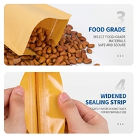 Sachet Doypack en papier kraft personnalisé avec logo imprimé, fenêtre transparente et fermeture éclair refermable pour aliments, snacks, café et céréales
