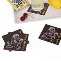 Tampon de bière jetable, en carton publicitaire personnalisé, dessous de verre en papier absorbant pour boissons, vente en gros