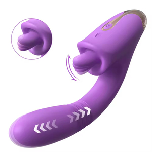 Vibrateur 3 en 1, machine vibrante à poussée, vibrateurs en silicone pour le clitoris, vibrateurs à langue pour femmes - Product Image 1