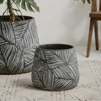 Jardinière Vintage Simple et Créative en Fibre de Verre, Design Minimaliste et Moderne pour Salon, Maison, Intérieur, Extérieur, Plantes Vertes, Jardin Unique