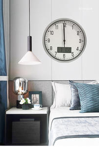 Thermomètre en plastique de 12 pouces <span class=keywords><strong>Horloge</strong></span> <span class=keywords><strong>murale</strong></span> Lcd Horloges murales numériques avec température - Product Image 3