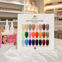 Ensemble de vernis à ongles en gel UV écologique non toxique longue durée 15 ml, 24 couleurs, logo personnalisé, flacons pour salons professionnels et DIY