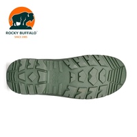 Bottes de sécurité en cuir pleine fleur Rocky Buffalo noires, imperméables et tactiques