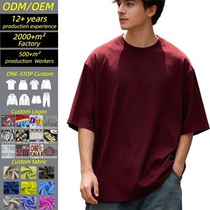 Camisetas de Hombre de Moda, Personalizadas, de Alta Calidad, Extra Grandes, Gruesas, Lisas, 100% Algodón, Precio Bajo, para Ropa Urbana - Product Image 1