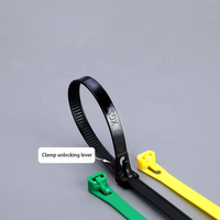 5*300mm 100 pièces/sac coloré 66 attaches de câble autobloquantes pinces en plastique sangles de liaison autobloquantes