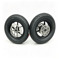 Jeu de roues Supermoto en aluminium KYZ 10 pouces avec moyeu à rayons d'origine MT10 1.85 2.15, pneus slicks Kenda neufs 90/90-10 100/90-10 pour Sur-Ron