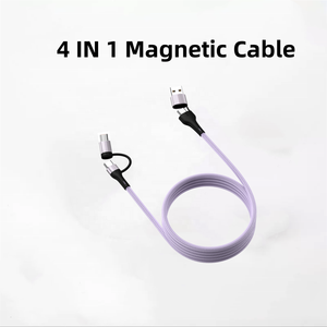 Kabel Magnet koil magnetik 4 dalam 1, C-C PD60w/27w multifungsi 2 dengan 2 kabel pengisian cepat untuk ponsel, 1 m/1.5m/2m - Product Image 5