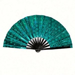 Large Holographic Rave <b>Hand</b> <b>Fans</b> for Women Bamboo <b>Fan</b> Large Folding for Festivals Pride Decorative Holding <b>Fans</b> - Product Image 6