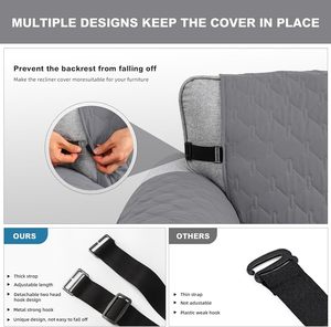Fundas Impermeables <span class=keywords><strong>para</strong></span> Sofá de 1/2/3/4 Plazas, Antideslizantes, Lavables, con Correa Elástica, Protector <span class=keywords><strong>para</strong></span> Mascotas, <span class=keywords><strong>Perros</strong></span> y Gatos - Product Image 2