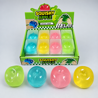 Schattige fruitgelei appel vaseline squishy TPR glitter langzaam rijzende stressverlichting ASMR vreemd bevredigende sensorische groothandel