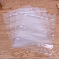 Sacs en PE transparents refermables, scellés à la main, emballage souple en plastique pour le rangement des vêtements et des foulards, en stock