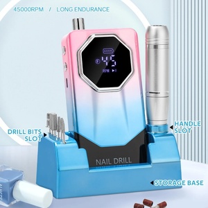 Kit de máquina de taladro de <span class=keywords><strong>uñas</strong></span> profesional de 45000RPM, <span class=keywords><strong>lima</strong></span> de <span class=keywords><strong>uñas</strong></span> eléctrica portátil recargable <span class=keywords><strong>para</strong></span> manicura, <span class=keywords><strong>uñas</strong></span> acrílicas con soporte - Product Image 2