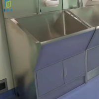 Lavabo chirurgical et médical pour clinique, personnalisé, en pierre de surface solide SUS 304 pour hôpital