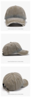 Gorra de Béisbol Vintage Lavada, 6 Paneles, Ajustable, de Algodón, Estilo Dad Hat, con Logotipo Personalizado, Bordado Desgastado, Unisex, para Deportes al Aire Libre