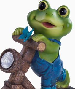 Statue de <span class=keywords><strong>grenouille</strong></span> solaire résine artisanat et cadeaux jardin et patio extérieur pelouse décor Animal Sculpture Vase moule Art Figurines - Product Image 1