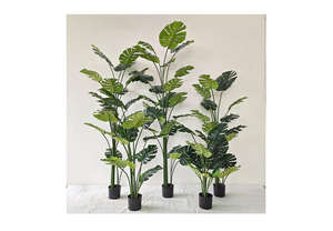 Plante artificielle panachée deliciosa Monstera, faux palmier <span class=keywords><strong>tropical</strong></span>, plantes à fausses feuilles pour décor de magasin de jardin de bureau de maison - Product Image 2