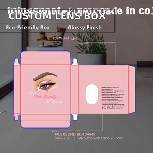 Boîte d'emballage pour lentilles de contact Eyeshare personnalisable, recyclable, avec lamination brillante, auto-érectible, avec options de logo - Product Image 2