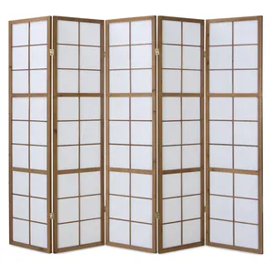 Traditional Japanese Shoji Screen Divider Living Room Landing Honey Color Wooden Folding Screen OEM Movable Christmas Feature