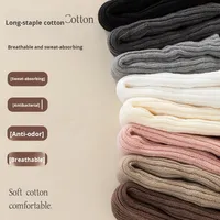 Chaussettes en coton tricotées anti-dérapantes au-dessus du genou pour femme, nouvelle collection automne-hiver, chaudes, légères, passe-partout, imprimé corps, style japonais