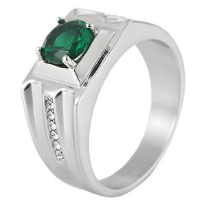 Yunnique – bague géométrique en acier inoxydable avec pierre noire, bijoux de mariage unisexes, cadeau - Product Image 5