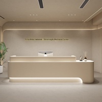 Comptoir de réception simple, minimaliste, moderne et multifonctionnel pour salon de beauté, clinique esthétique, magasin de vêtements