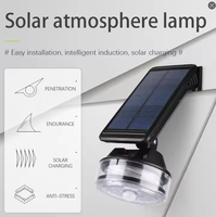 Lampe murale extérieure LED étanche IP65 avec détecteur de mouvement, batterie Li-ion, énergie solaire, pour jardin et camping, super lumineuse