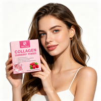 Produit de beauté : Boisson solide au collagène et canneberge, peptides protéiques multi-collagène, poudre de collagène canneberge pour le blanchiment de la peau