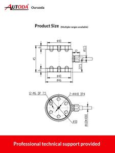 Ouluda AT8604 Push-Pull drukkrachtsensor voor hoogte- en laagmeetingen 5/10/20/30/50kN - Product Image 4