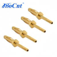 Prise banane 2.5mm plaqué or équipement Radio TV connecteur de batterie cuivre boîtier en acier inoxydable prise laiton broche alimentation