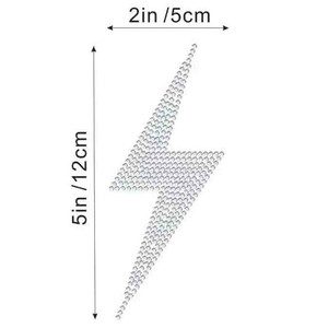 Custom Lux Bling Glitter Crystal Rhinestone Diamond Adhesive Decal EV Auto Car Vehicle Accessories DIY <strong>Lightning</strong> Decor Sticker - Product Image 1