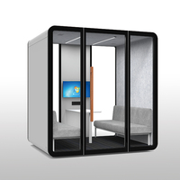 Cabine de bureau miniature insonorisée, cabines de bureau acoustiques, cabine de bureau préfabriquée insonorisée, maison préfabriquée