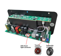 Carte mère audio D20 de qualité robuste avec cadre en fer noir, Bluetooth, USB, TF, double microphone, télécommande, amplificateur de puissance pour autoradio