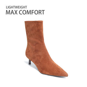 Botas Chelsea con Cierre de Cremallera y Tacón Grueso, Estilo Vintage, Color Marrón, para Mujer, Otoño-Invierno - Product Image 5