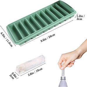 Reusable Narrow Silicone Long Ice Stick Cube Tray With Lid for Small Mouth <b>Water</b> <b>Bottle</b> - Product Image 3